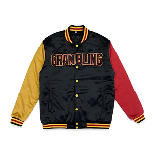 Wholesale Custom Color Fashion <b>Jackets</b> Custom Logo Patch Embroidery High Quality Quilt Lining Contrast Sleeves Varsity <b>Jacket</b> - Product Image 1
