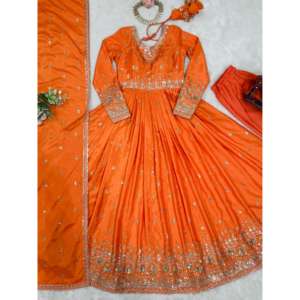 Vêtements et accessoires musulmans traditionnels Belle robe de soirée avec Dupatta - Product Image 2