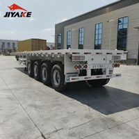 Semi-remorque plate de haute qualité, 4 essieux, camion de transport de conteneurs, vente directe d'usine