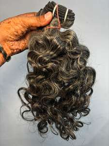 Extensions de cheveux humains bouclés serrés et lisses crépus, naturels, légers, écologiques, en vrac - Product Image 3