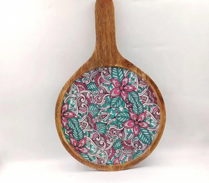 Tabla para Servir Pizza de Bambú, Paleta de Madera Gruesa para Pizza, Bandeja Rústica para Panadería, Plato Redondo para Mesa de Comedor, Utensilios de Cocina para el Hogar - Product Image 4