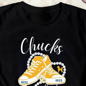 Custom Chucks and Pearls T-<b>Shirt</b> <b>Black</b> <b>Women</b> Graphic Printed Short Sleeve Crew Neck Casual Fashion Tee Comfortable Cotton Street - Product Image 6