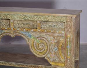La Mejor Colección de Mesas de Consola Decorativas de Madera Pintadas a Mano, Diseño Tradicional, Arte Antiguo del Himalaya - Product Image 2