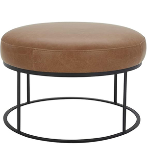 Meilleures ventes - Ottomanes modernes en velours noir avec cadre en métal fait main et rembourrage doux - Meubles de salon - Table basse pour la maison - Product Image 3