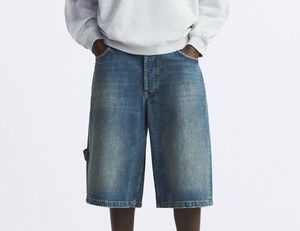 Pantalones Cortos de Mezclilla Casuales para Hombre, Estilo Urbano Estadounidense, Corte Holgado, Ligeros, Moda Urbana - Product Image 4