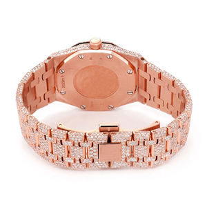 Reloj de Lujo para Hombre, Estilo Hip Hop, con Diamantes Moissanite VVS, Bisel de Acero Inoxidable, Cuarzo, Correa de 20 mm, Esfera de Cristal, Edición Limitada - Product Image 6