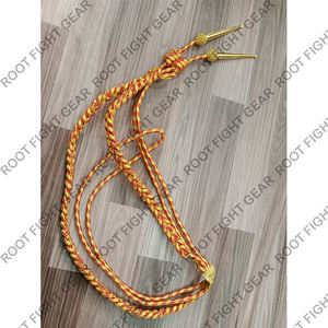 Cordon d'épaule de luxe fait main en fil de bullion 3D doré avec croix rouge, vente en gros, haute qualité - Product Image 6