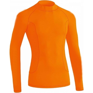 Unisex Adults Long Sleeve Rash Guard Orange Quick Dry <b>Swim</b> Dive Sports Shirt Lightweight Breathable UPF50+ Water Activity <b>Top</b> - Product Image 2
