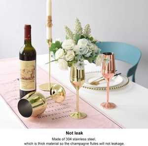 Copas de Vino Modernas de Acero Inoxidable Sostenible con Recubrimiento de Cobre en Oro/Plata, Diseño Elegante, 301-400 ml - Product Image 5