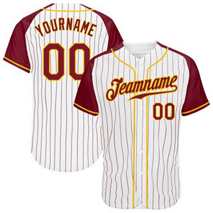 Uniforme de Béisbol Blanco Personalizado con Impresión, Transpirable, Anti-UV, de Secado Rápido, Talla Grande, Manga Corta, Jersey Dividido con Franja Roja, 100% Personalizable para Equipos - Product Image 6