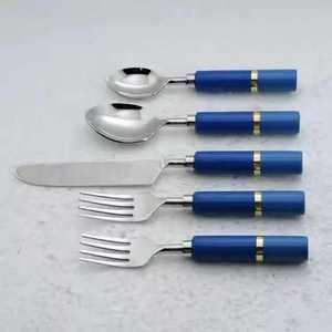 Stainless Steel Cutlery with Resin Handle Gifts <b>Black</b> Packing Box Flatware Custom Cutlery <b>Set</b> Best Selling Sale Cutlery <b>Set</b> - Product Image 6