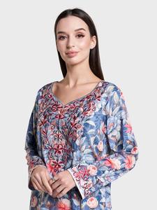 Robe Abaya Kaftan Islamique Longue Fait Main Perlée Luxe Élégant Bleu Azur Respirante Légère pour Mariage et Fêtes Femme - Product Image 3