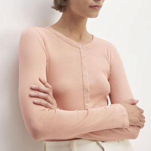 เสื้อยืดแขนยาวผู้หญิงทรงหลวมแฟชั่น สกรีนโลโก้ตามสั่ง ขายส่ง - สวมใส่สบาย ผ้าฝ้าย 100% ระบายอากาศได้ดี แห้งเร็ว - Product Image 2