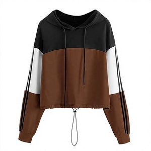 2026 Wholesale Customized Regular High Quality Best Design Women <b>Crop</b> <b>Top</b> <b>Hoodies</b> with Full Sleeves Autumn 100% Cotton - Product Image 1