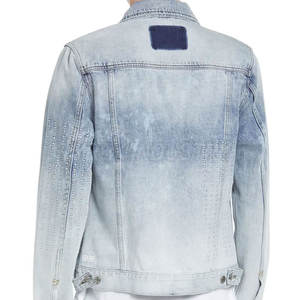 Veste en jean respirante pour homme, usage extérieur, vente en gros, logo personnalisé, veste en jean en coton pour homme - Product Image 2