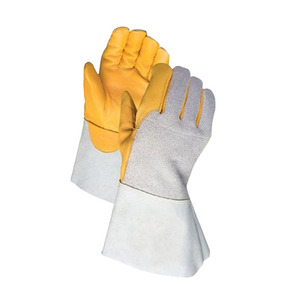 Guantes de Soldadura TIG de Cuero Flor y Piel Serraje con Forro de Tela Polar Gruesa, Resistentes para Bomberos, Construcción y Barbacoa - Product Image 1