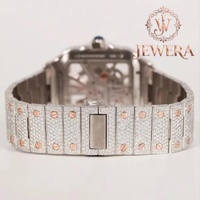 Reloj de Lujo de Alta Calidad para Hombre, de Acero Inoxidable con Diamantes Moissanite, Movimiento Mecánico de 41 mm, Cristal de Zafiro Resistente a los Arañazos
