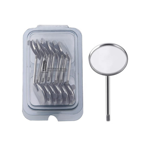 Juego de Espejos Dentales Manuales de Acero Inoxidable de Primera Calidad, Autoclavables, Antivaho, con Certificación CE, Agarre Ergonómico Plateado # 5 # 4 # 3 Frontal - Product Image 2