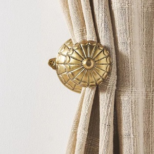 Attache de rideau vintage, attache de rideau en métal, attache de rideau de luxe, support de rideau de fenêtre, pour la maison et l'hôtel, en laiton et aluminium - Product Image 1