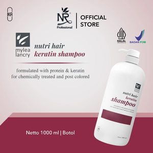 Champú MYLEA LANCRY NUTRI HAIR con keratina para cabello dañado y teñido, 1000 ml con bomba dosificadora - Product Image 3