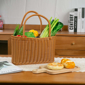Manufacturer Direct Sales of Natural Water Hyacinth Storage Baskets Hand Woven <b>Wardrobe</b> Racks and Decorative Organizers. - Product Image 4
