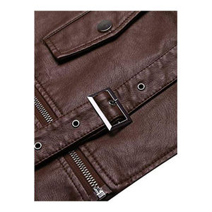 Chaleco de Cuero para Hombre, Casual, Invierno, Nuevo, a la Moda, Color Personalizado, Cuero Vacuno Genuino, Sin Mangas, CP-MLV-11 - Product Image 4