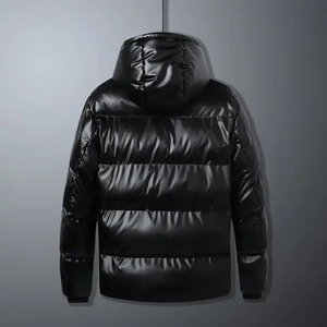 Chaqueta de Invierno Talla Grande, Impermeable, con Cierre, Forro de Lana, Capucha, Gruesa, Cálida, para Camping y Actividades al Aire Libre, Larga - Product Image 5