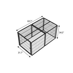 Large Black Indoor Pet Cage 63.7\" Dog Kennel for Medium and Puppy Dogs Dog Playpen with Top 34.2\"L X 31.7\"W X 31.7\"H - Product Image 5