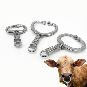 Anneau de nez en acier inoxydable personnalisé pour bétail, instrument vétérinaire, modèle VI-1038, couleur et taille personnalisables - Product Image 6