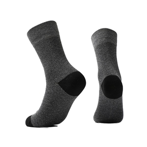 <b>Men's</b> Crew <b>Socks</b> 100% Cotton Breathable Knitted Solid Regular Style Daily Wear Autumn Season Standard <b>Thickness</b> - Product Image 4