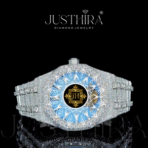 Reloj de Cuarzo con Diamantes Moissanite de Lujo y Calidad Premium, Estilo Hip Hop, Correa de Acero Inoxidable Resistente, Cristal de Zafiro - Product Image 3