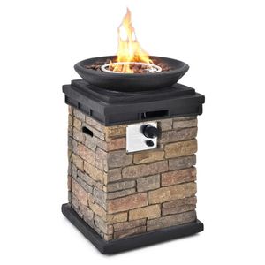 Colonna Riscaldante da Esterno con Focolare 40000 BTU a Propano in Acciaio Verniciato a Polvere con Fiamma Realistica - Product Image 4