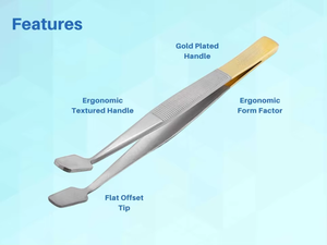 Pinces à tissus de qualité supérieure en acier inoxydable, atraumatiques, fines, pour dissection, instruments chirurgicaux médicaux, certifiées CE ISO - Product Image 2