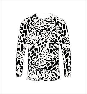 mens custom sublimation black and white mixed <b>animal</b> print long sleeve t shirt hunting fishing athletic sports training shirt - Product Image 5