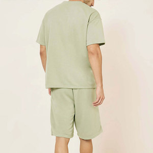 Full Customized Oversized Twin <b>Sets</b> Adults Size Two Piece <b>Men's</b> Eco-Friendly 100% Cotton Casual Street Wear Shorts <b>Sets</b> - Product Image 2