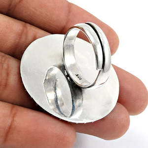 Trending 925 Sterling Silver Bohemian <b>Ring</b> Handcrafted Bohemian Style Adjustable Jewelry For Women And Girls At Wholesale Price - Product Image 2