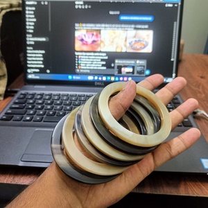 Premium Natural Buffalo Horn <b>Bangle</b> Handmade Horn Bracelet Polished Round Jewelry For Women <b>Men</b> Wholesale Bohemian Accessories - Product Image 1