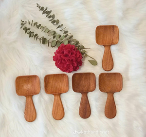 ช้อนไม้แกะสลัก 16 ซม. ลายธรรมชาติและรูปหัวใจ งานฝีมือวินเทจสำหรับร้านกาแฟและตกแต่งบ้าน งานไม้คุณภาพพรีเมียมจากเวียดนาม - Product Image 3