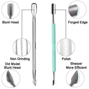 Green Trimmer with Cuticle Pusher Cuticle Nipper Stainless Steel Cuticle Remover Cutter Clipper Durable Pedicure Manicure Tools - Product Image 3