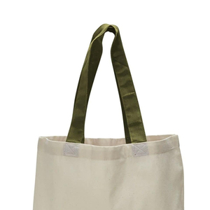 Shopping <b>Bag</b> With Short Handle Custom Printed And Size Durable Adjustable Cotton Fashion Water Resistant Supplier - Product Image 2