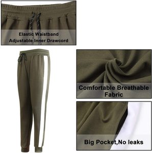 Pantalones Deportivos con Capucha para Hombre, Transpirables, de Color Sólido, con Cierre Completo, 100% Algodón, Ropa Deportiva Urbana - Product Image 6