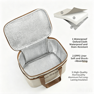 Set di 3 Contenitori Termici per Pranzo Neri, Design Portatile Impermeabile con Ampia Capacità e Rivestimento in PEVA per Lavoratori d'Ufficio - Product Image 2