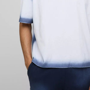 T-shirts décontractés pour hommes à épaules tombantes avec logo et design personnalisés, coupe classique, polyester/coton, manches courtes - Product Image 5