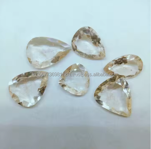 100% Forma de corte natural Cuarzo rutilo dorado Piedra preciosa suelta Alta calidad Joyería natural dorada Fabricación de cabujones Venta al por mayor - Product Image 6