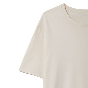 เสื้อยืดคอตตอนแท้ 100% แบบเรียบสีขาวสำหรับผู้ชาย พิมพ์โลโก้ตามสั่ง ป้องกันรอยยับ - Product Image 6