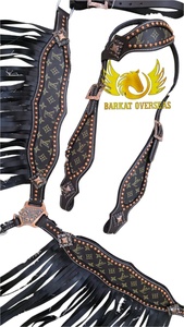 Selle Western de Luxe en Cuir Véritable Légère et Durable avec Collier de Poitrine et Têtière pour Cheval – Prête à l'Expédition - Product Image 3