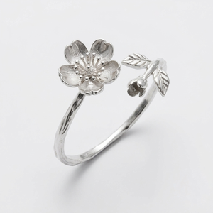 Flower Shape 925 <b>Silver</b> <b>Ring</b> Romantic Style Everyday Wear jewelry for women's <b>ring</b> <b>adjustable</b> - Product Image 5