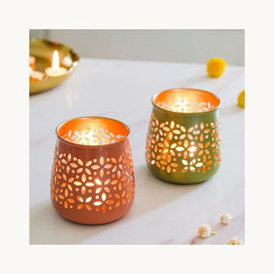 New design white metal small large candle holder 2 <b>pc</b> set pillar candle holder decorative candle stand <b>table</b> decor customization - Product Image 4