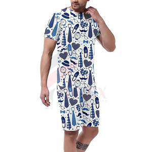Best quality Selling Casual 2-Piece Men's T-Shirt and Shorts <b>Set</b> 100% Cotton Oversize Quick Dry Breathable High Quality OEM - Product Image 5