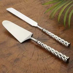 Stainless Steel Celebration <b>Cake</b> <b>Server</b> Set Premium Wedding Dessert Accessories - Product Image 1